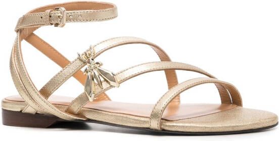 Patrizia Pepe buckle-fastened leather sandals Gold