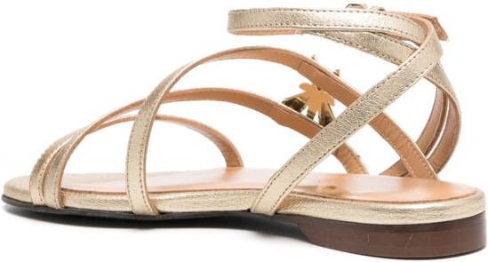 Patrizia Pepe buckle-fastened leather sandals Gold