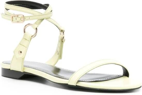 Patrizia Pepe buckle-fastening leather sandals Green