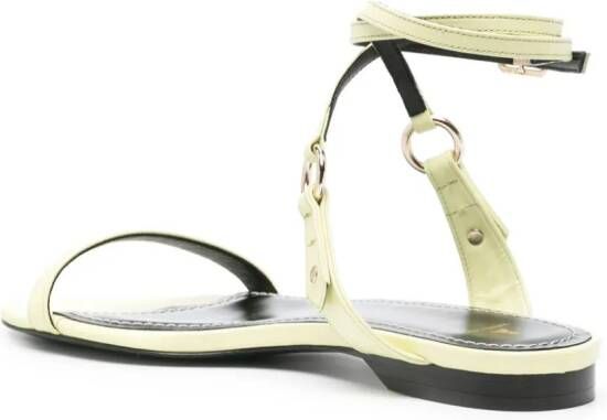 Patrizia Pepe buckle-fastening leather sandals Green