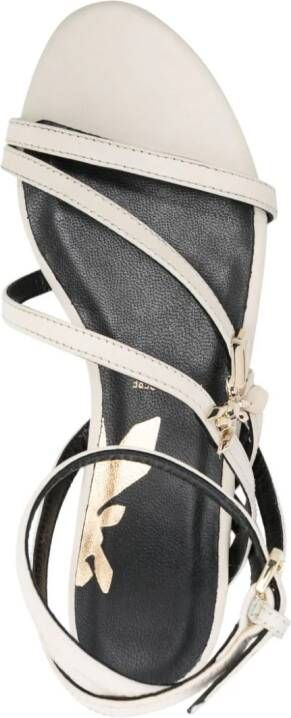 Patrizia Pepe Fly-plaque leather sandals White