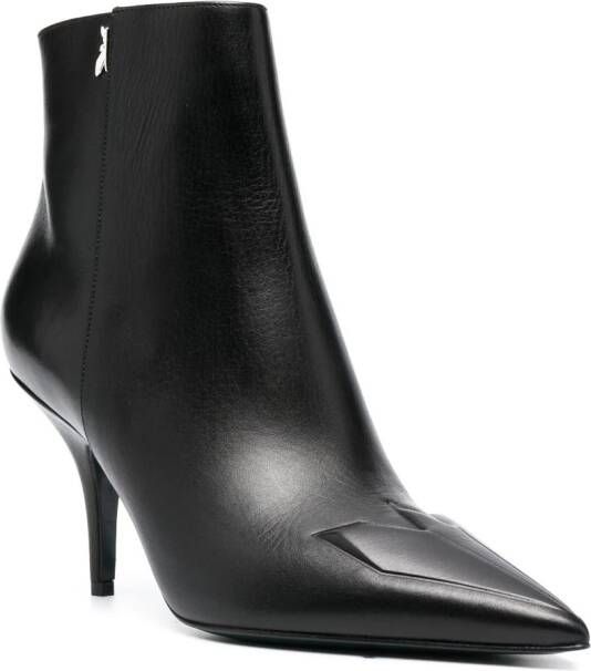Patrizia Pepe 90mm leather ankle boots Black
