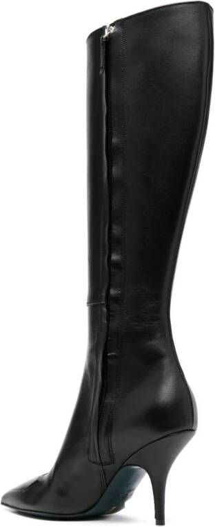 Patrizia Pepe 90mm leather knee-high boots Black