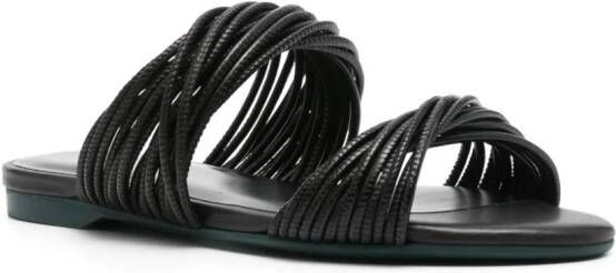 Patrizia Pepe multi-strap leather sandals Black