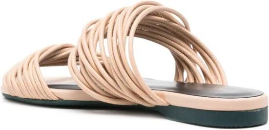 Patrizia Pepe multi-strap leather sandals Neutrals