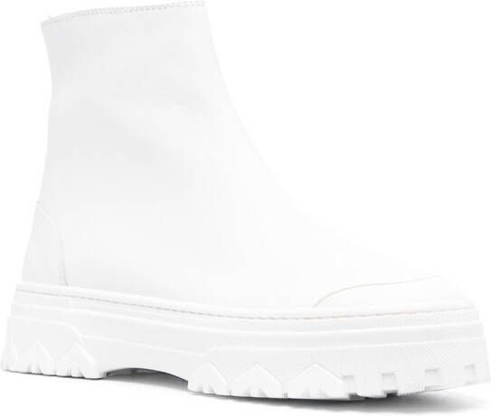 Patrizia Pepe zip-up ankle boots White