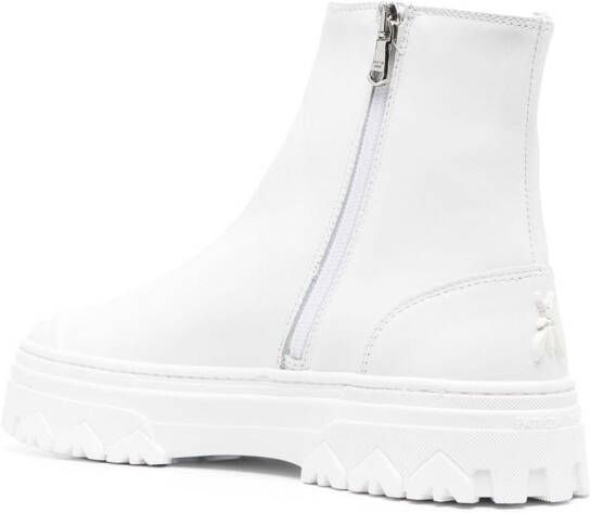 Patrizia Pepe zip-up ankle boots White