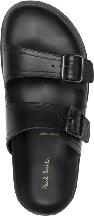 Paul Smith artist-stripe leather sandals Black