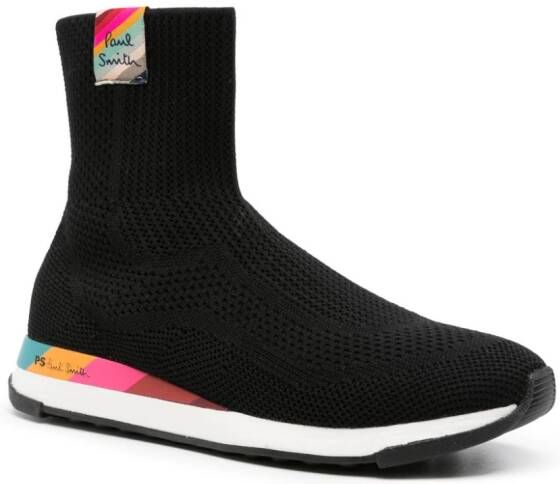 Paul Smith Comet logo-patch high-top sneakers Black