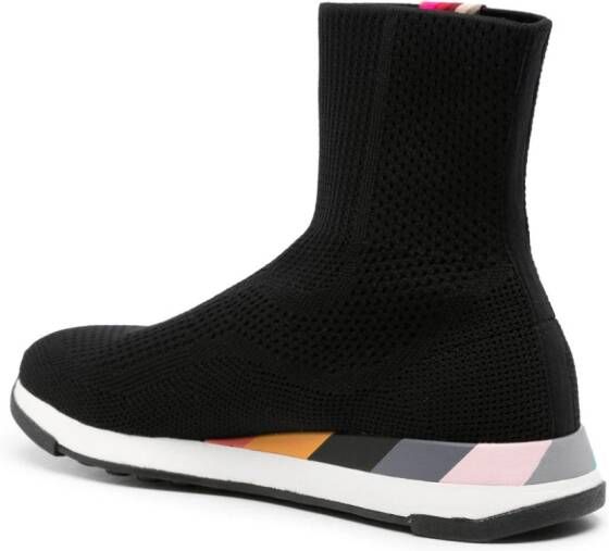 Paul Smith Comet logo-patch high-top sneakers Black