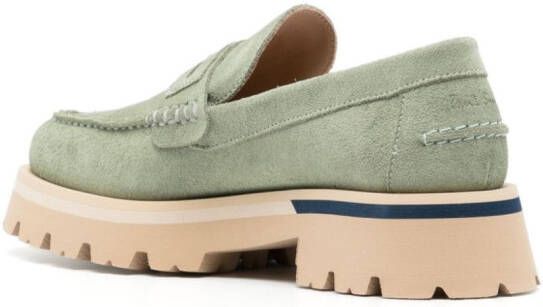 Paul Smith Felicity 40mm suede loafers Green