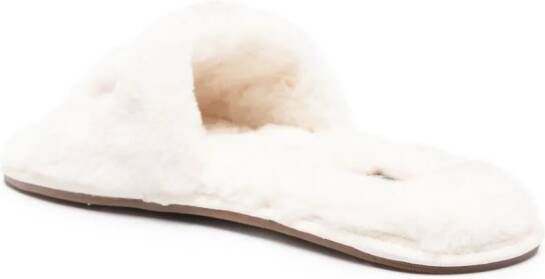 Paul Smith Juniper faux-fur logo slides White