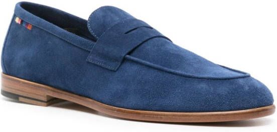 Paul Smith penny-slot suede loafers Blue