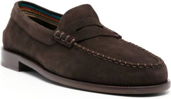 Paul Smith penny-slot suede loafers Brown