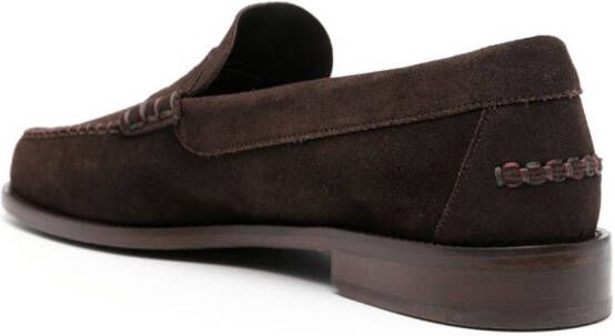 Paul Smith penny-slot suede loafers Brown