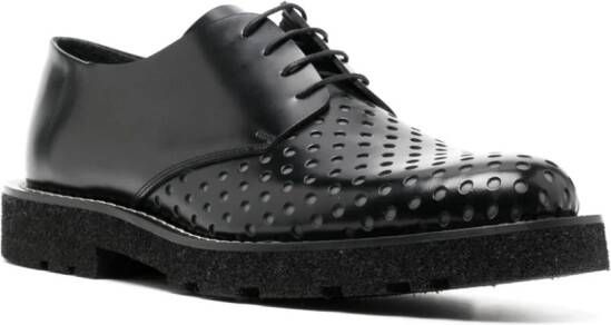 Paul Smith perforated-detail leather derby shoes Black