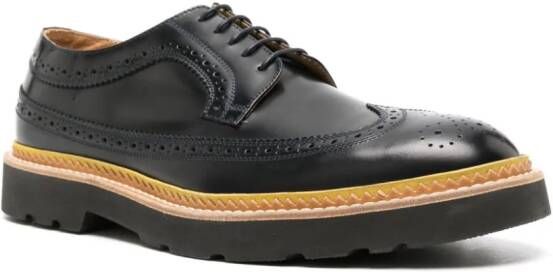 Paul Smith perforated leather lace-up shoes Blue