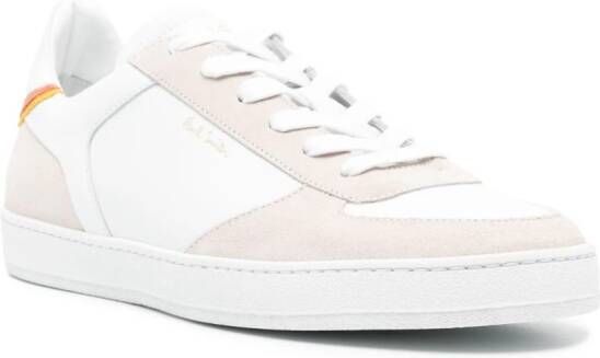 Paul Smith Shadow-stripe leather sneakers White