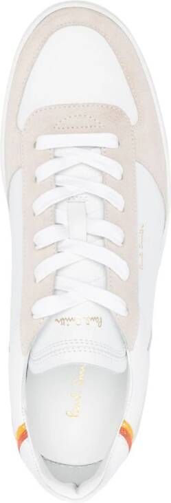 Paul Smith Shadow-stripe leather sneakers White
