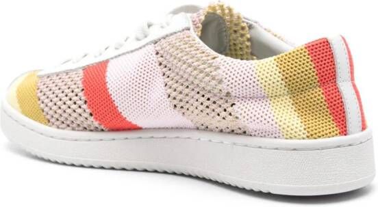 Paul Smith striped open-knit sneakers Pink