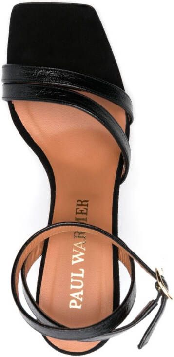 Paul Warmer 105mm leather sandals Black