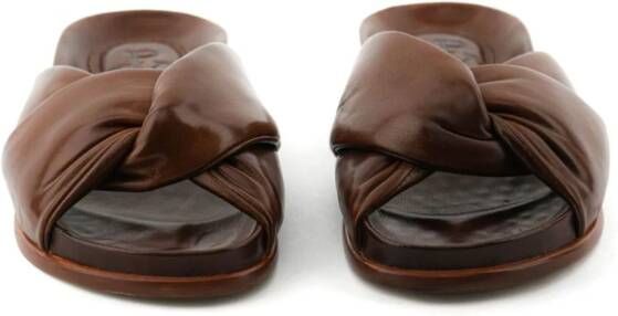 Paul Warmer Brioche twisted sandals Brown