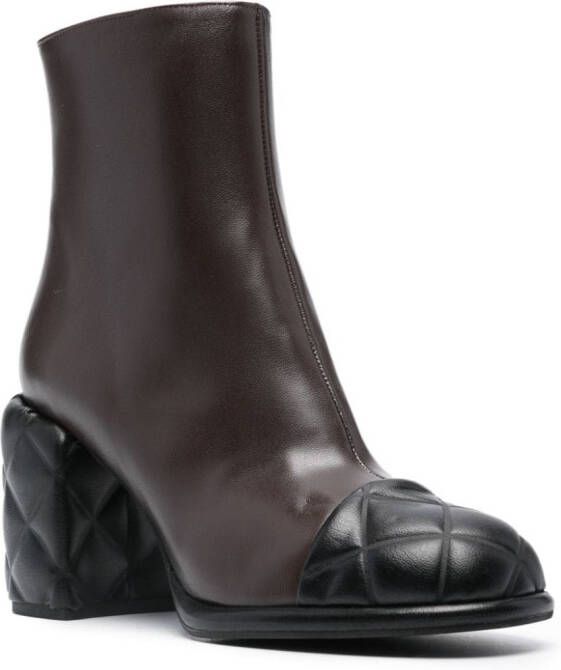 Paul Warmer Coco 85mm leather boots Brown