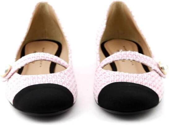Paul Warmer Divy tweed ballerina shoes Pink