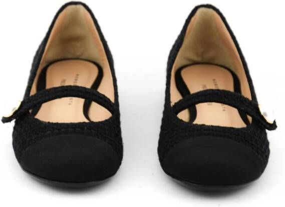Paul Warmer Divy tweed ballerina shoes Black