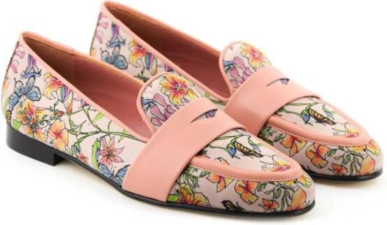 Paul Warmer Fleur Garden loafers Pink