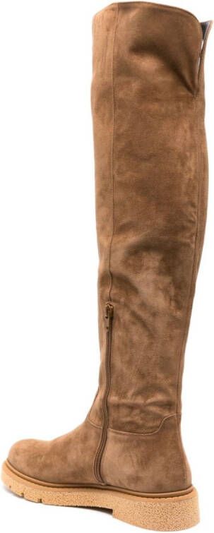 Paul Warmer Isabel round-toe boots Brown