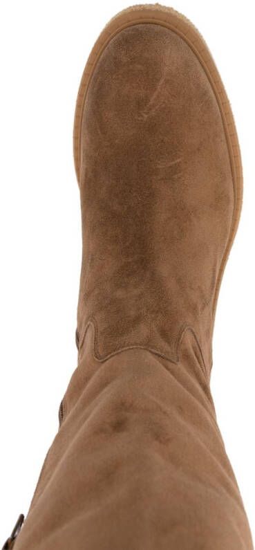 Paul Warmer Isabel round-toe boots Brown