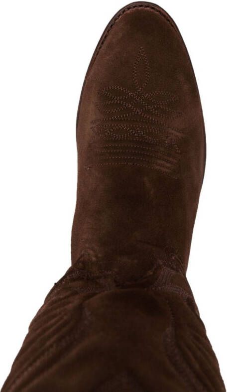 Paul Warmer Kensas 50mm almond-toe boots Brown