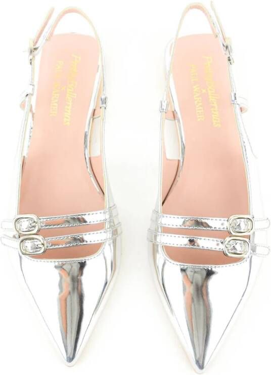 Paul Warmer Mirror ballerina shoes Silver