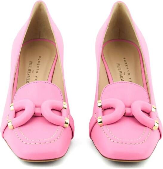 Paul Warmer x Roberto Festa Haraby 50mm leather pumps Pink