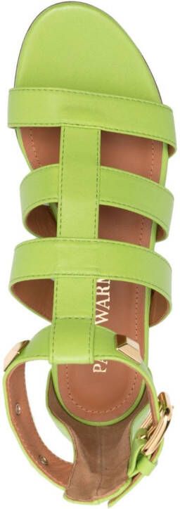 Paul Warmer stud-embellished leather sandals Green