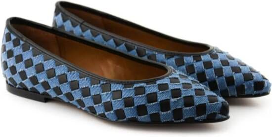 Paul Warmer Toral denim ballerina shoes Blue