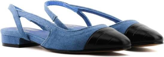 Paul Warmer Luisa denim ballerina shoes Blue