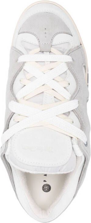 SANTHA panelled lace-up sneakers Grey
