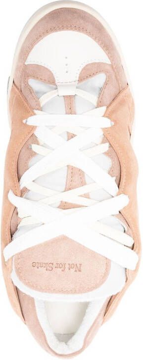 SANTHA panelled lace-up sneakers Pink