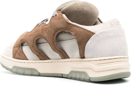 Paura panelled low-top sneakers Neutrals