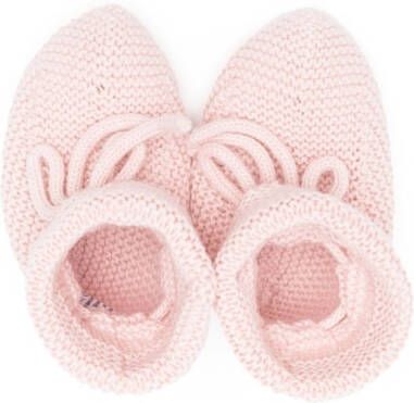 Paz Rodriguez slip-on knitted pre-walkers Pink