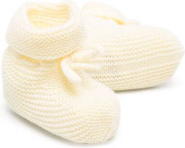 Paz Rodriguez slip-on knitted pre-walkers Yellow