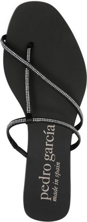 Pedro Garcia Estee crystal embellished sandals Black