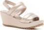 Pedro Garcia Fioralba 70mm leather wedge sandals Gold - Thumbnail 2