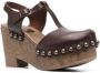 Pedro Garcia gem-detail 100mm cork-platform sandals Brown - Thumbnail 2