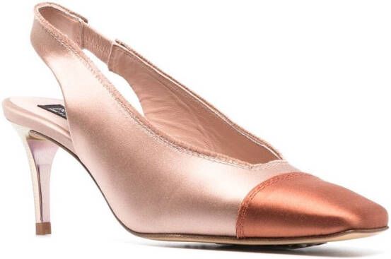 Pedro Garcia metallic slingback-strap 75mm pumps Pink