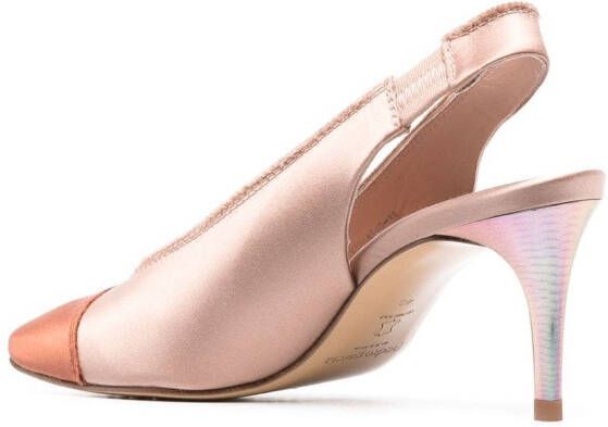 Pedro Garcia metallic slingback-strap 75mm pumps Pink