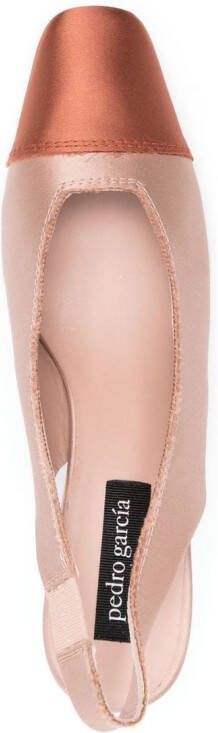 Pedro Garcia metallic slingback-strap 75mm pumps Pink