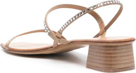 Pedro Garcia Zidone 30mm crystal-embellished sandals Brown